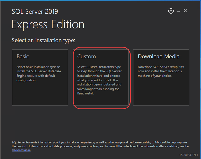 Install Microsoft SQL Server Express